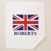 Couverture Sherpa Drapeau Union Jack personnalisé Sherpa toece couve (Devant)