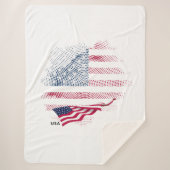 Couverture Sherpa Drapeau USA (Devant)