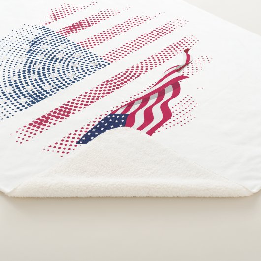 Couverture Sherpa Drapeau USA (3/4)