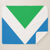 Couverture Sherpa Drapeau végétal international (Devant (Horizontal))