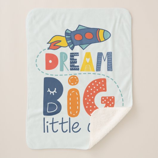 Couverture Sherpa Dream Big Little One Rocket (Devant)