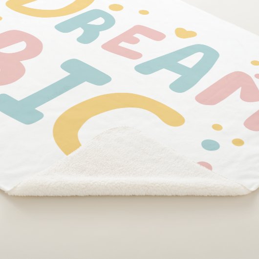 Couverture Sherpa Dream Big Pastel Hearts (3/4)