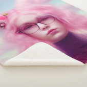Couverture Sherpa Dreamy Rose (3/4)