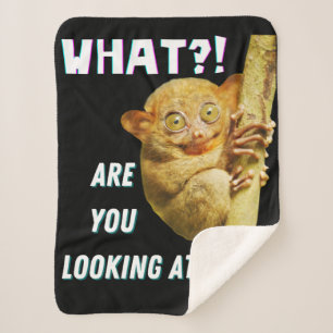 Couverture Sherpa Drôle Big Eyed Tarsier Ce que vous regardez