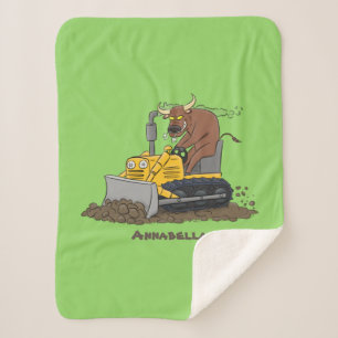 Couverture Sherpa Drôle bulldozer de conduite de taureaux