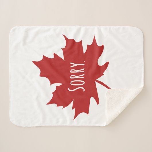 Couverture Sherpa Drôle Canadien (Devant (Horizontal))