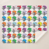 Couverture Sherpa Drôle Cartoon Arc-en-ciel (Devant (Horizontal))