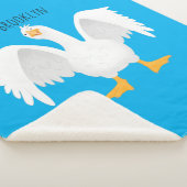 Couverture Sherpa Drôle curieuse dessin animé d'oie domestique (3/4)