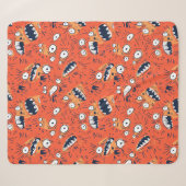 Couverture Sherpa Drôle de monstre orange visage criant (Devant (Horizontal))