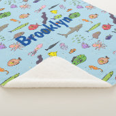 Couverture Sherpa Drôle des créatures marines dessin motif (3/4)