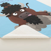 Couverture Sherpa Drôle dessin animé de bison de buffle (3/4)