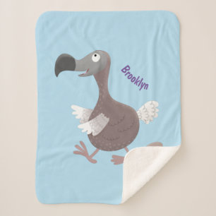 Couverture Sherpa Drôle dessin animé d'oiseau de dodo