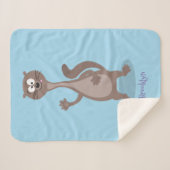 Couverture Sherpa Drôle dessin animé en toile (Devant (Horizontal))