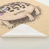 Couverture Sherpa Drôle dessin de grenouille à pluie dans le désert (3/4)