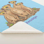 Couverture Sherpa Drôle dessin de la famille meerkat (3/4)