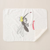 Couverture Sherpa Drôle dessin d'insecte moustique (Devant (Horizontal))