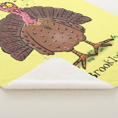 Couverture Sherpa Drôle dinde marron de la ferme avec des mouches de (3/4)