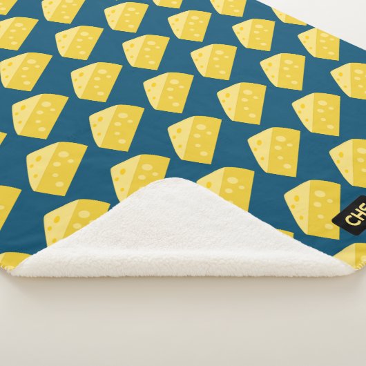 Couverture Sherpa Drôle Fromage de Toon - Ajouter les initiales / su (3/4)