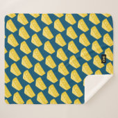Couverture Sherpa Drôle Fromage de Toon - Ajouter les initiales / su (Devant (Horizontal))
