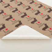 Couverture Sherpa Drôle J'Aime Mince Wiener Dachshund (3/4)
