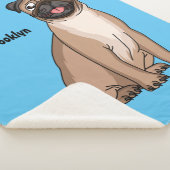 Couverture Sherpa Drôle joyeux dessin animé de chien de carlin (3/4)