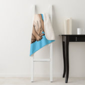 Couverture Sherpa Drôle joyeux dessin animé de chien de carlin (En situation)