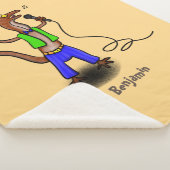 Couverture Sherpa Drôle lézard chantant avec bande dessinée de micro (3/4)