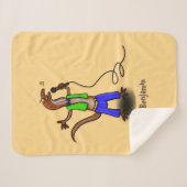 Couverture Sherpa Drôle lézard chantant avec bande dessinée de micro (Devant (Horizontal))