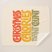 Couverture Sherpa Drôle Noël Calories Ne comptez pas le design (Devant (Horizontal))
