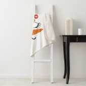 Couverture Sherpa Drôle Noël Snowman Casquette visage (En situation)