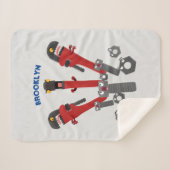 Couverture Sherpa Drôle outil monstre de clé humour dessin animé (Devant (Horizontal))