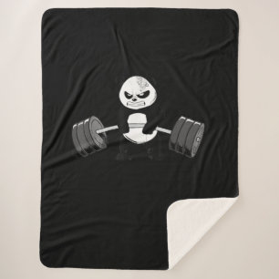 Couverture Sherpa Drôle Panda Entraînement Kitten Gym Deadlift Puiss
