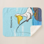 Couverture Sherpa Drôle pélican de pêche (Devant (Horizontal))