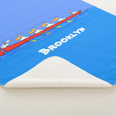 Couverture Sherpa Drôle pélicans rameurs dessin animé (3/4)