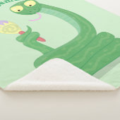 Couverture Sherpa Drôle serpent vert avec caricature maraca (3/4)