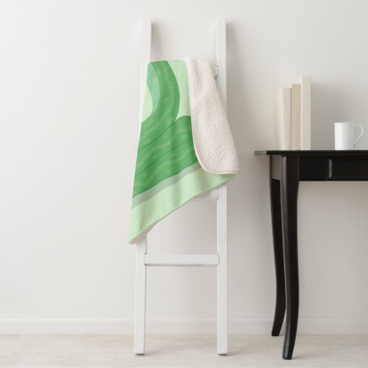 Couverture Sherpa Drôle serpent vert avec caricature maraca (En situation)