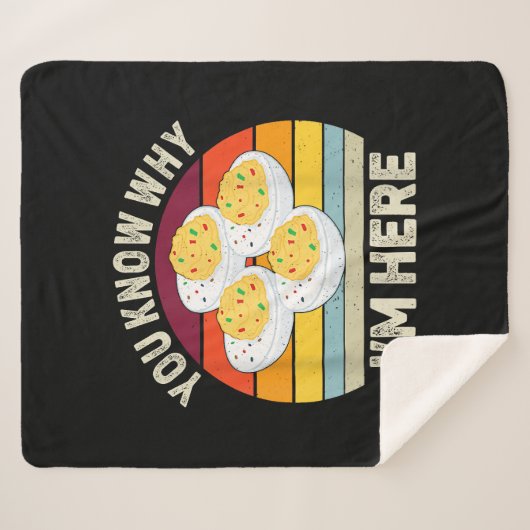 Couverture Sherpa Drôle Thanksgiving OEufs Dévilés Vous savez pourqu (Devant (Horizontal))