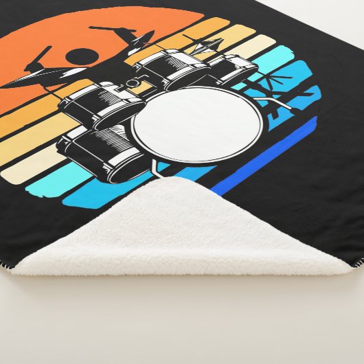 Couverture Sherpa Drummer Retro Vintage (3/4)