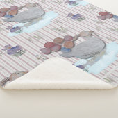 Couverture Sherpa Duck Balloons Nursery Thème Baby Cloth Sherpa Blan (3/4)