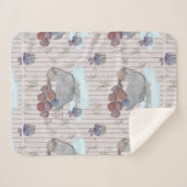 Couverture Sherpa Duck Balloons Nursery Thème Baby Cloth Sherpa Blan (Devant (Horizontal))