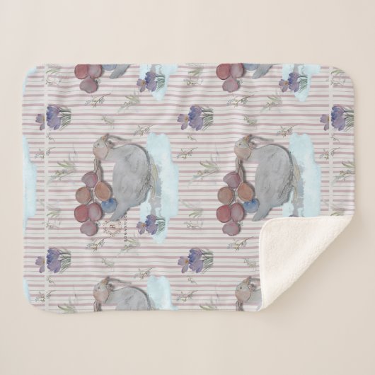 Couverture Sherpa Duck Balloons Nursery Thème Baby Cloth Sherpa Blan (Devant (Horizontal))