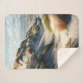 Couverture Sherpa Dunes d'or (Devant (Horizontal))