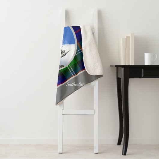 Couverture Sherpa Dunrobin Castle Sutherland Spellations et Tartan (En situation)