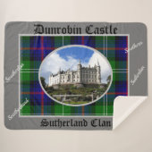 Couverture Sherpa Dunrobin Castle Sutherland Spellations et Tartan (Devant (Horizontal))