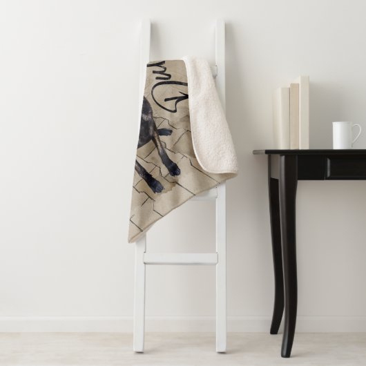 Couverture Sherpa Dutch Shepherd - Illustration utchie (En situation)