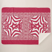 Couverture Sherpa Dynamique Dieu's Love Star Red Swirl Foi cosy Comf (Devant (Horizontal))