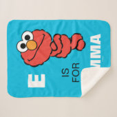 Couverture Sherpa E est pour Elmo | Ajouter Votre Nom (Devant (Horizontal))