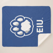 Couverture Sherpa Eastern Illinois Panthers Empreinte de patte & EIU (Devant (Horizontal))