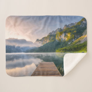 Couverture Sherpa Eau Azure Alpine Lake, Autriche