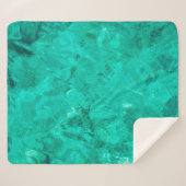 Couverture Sherpa Eau bleu mer vague turquoise arrière - plan liquid (Devant (Horizontal))